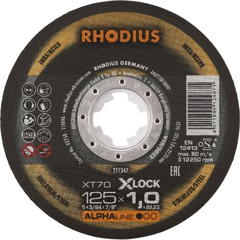 Disque à tronçonner XT70 - gamme Alpha inox - 125 - 1 - X-Lock - 22,23 - 41-plat (1/2)