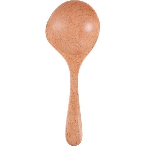 Cuillère en bois, cuillère de cuisine en bois, louche à soupe en bois pour la cuisine-16.00X6.50X2.00CM (1/4)
