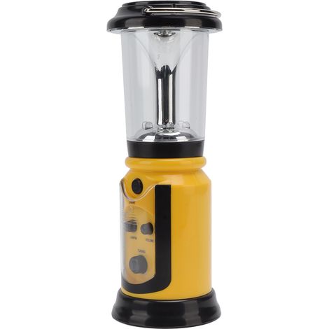 Multifunktionale, per USB aufladbare Dynamo-Radio-Taschenlampe mit AM/FM-Empfang, LED-Notlampe für Camping und Wandern (gelb) (1/5)