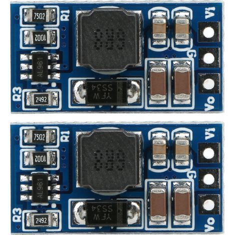 2 modules régulateurs élévateurs DC-DC, convertisseur boost 7W pour LED moteur, entrée 2.6-5.5V vers sortie 5V 6V 9V 12V ND0412SA (sans broche 5V) (1/5)