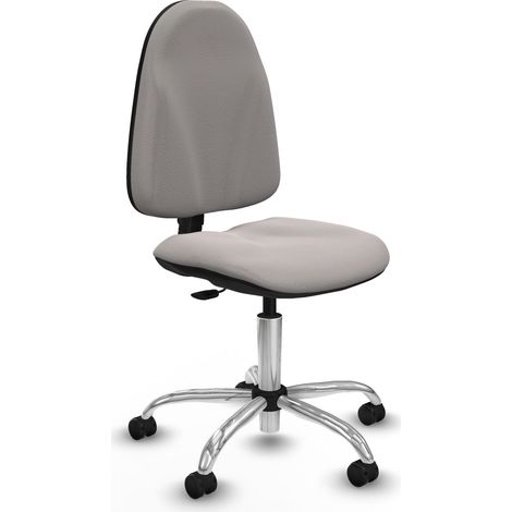 Algarra CP similpiel blanco  base cromada ruedas autofrenantes 50mm