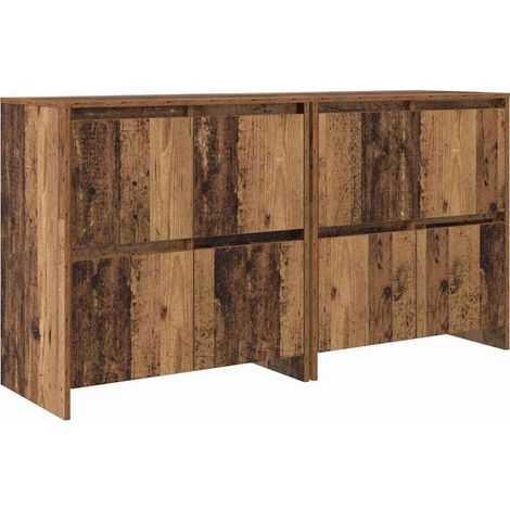 2 pcs Buffet,Bahut,Meuble de Rangements Bois ancien 70 x 41 x 75 cm Bois d'ingénierie CFW14827 (1/5)
