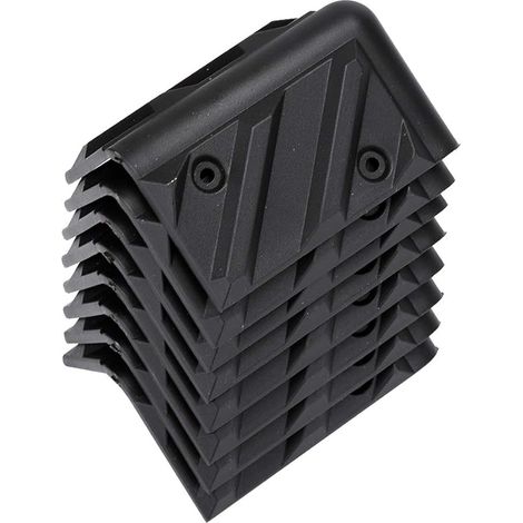 Lot De 8 Protections d'angle De Haut-Parleur épais, Protection d'angle De Cabine en Plastique à Angle Droit Noir avec Kits De Vis pour la Protection des Coins