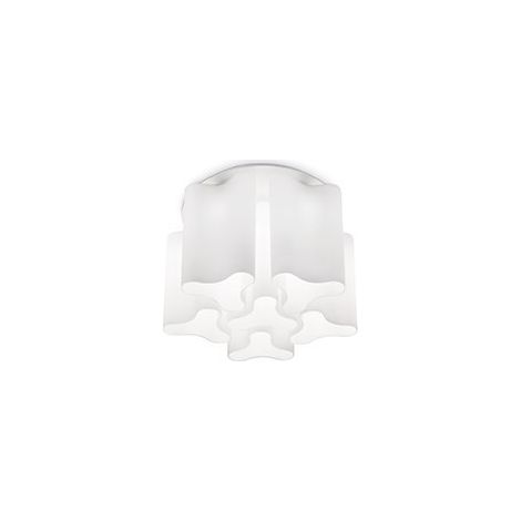 Plafoniera Moderna Compo Metallo Bianco 6 Luci E27 (1/2)