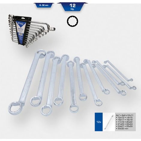 BRILLIANT TOOLS Jeu de clés à œil doubles coudées 12 pcs. - BT012012 (1/5)