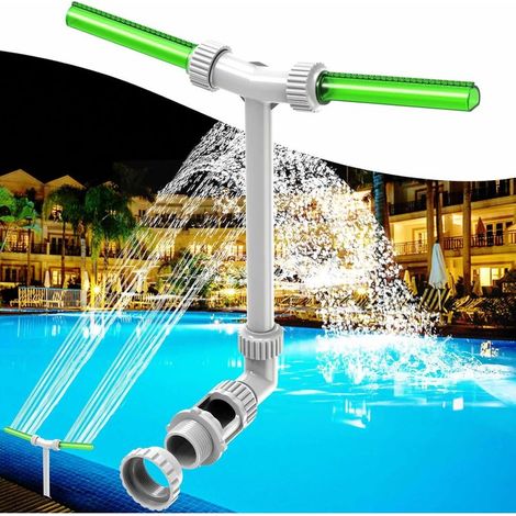Fontana a cascata, cascata per piscina, adatta per uso esterno (verde) (1/5)