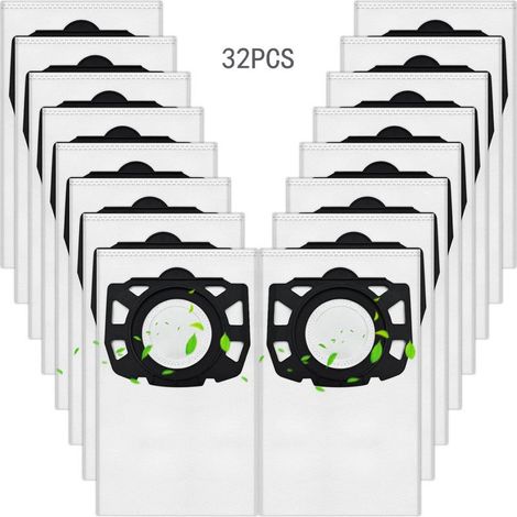Sac Aspirateur Kärcher, Compatibles avec WD4, WD5, WD6, WD5P, WD6P, MV 4, MV 5, MV 6 Filtration Haute Efficacité, Étanchéité Anti-Poussière, Compatible avec Kärcher 2.863-006.0 (32) (1/5)