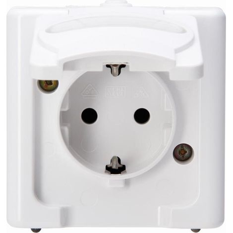 Kopp 103302007 Feuchtraum-Schalterprogramm Komplett Schutzkontakt-Steckdose mit Klappdeckel BlueElec X924021 (1/5)
