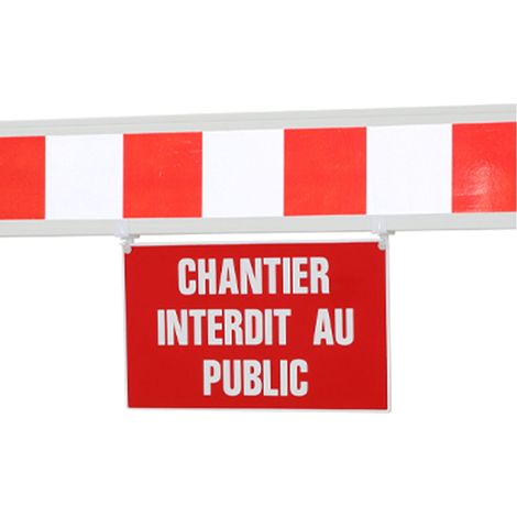 Panneau chantier interdit au public pour barrière télescopique - 1320345 (1/2)