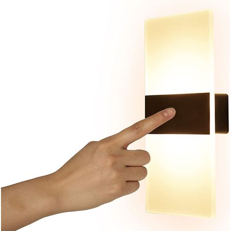 Applique murale d'intérieur à piles avec interrupteur, lampe murale à piles, lampe LED, rechargeable par USB, veilleuse pour chambre d'enfant, commande tactile, lampe magnétique, éclairage de chambre, (1/5)