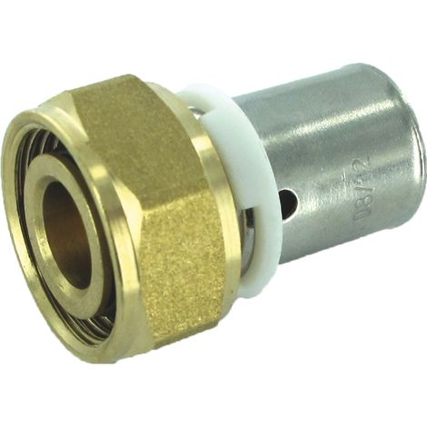 Comap – Raccord droit à écrou libre pour tube PER 12mm – Joint torique EPDM – Profil de sertissage CO – 7359010U