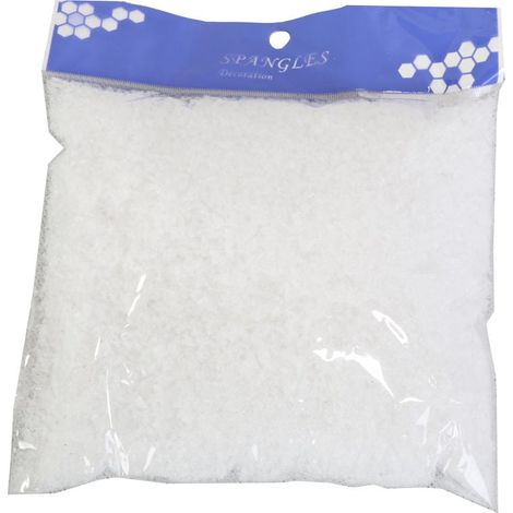 Nieve decorativa blanca suelta en bolsa de 20 g
