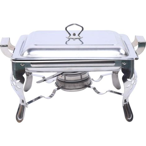 Chauffe-plats 6L, chauffe-plats en acier inoxydable, ensemble de chauffe-buffets de restauration pour les fêtes, buffets commerciaux à domicile