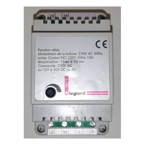 Legrand 004175 Relais interface de commande temporisé