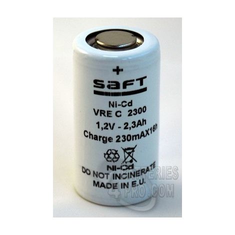 Elément Ni-Cd 1.2V 2.3Ah VREC2300 + cosses a souder HBG