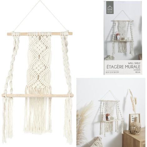 Étagère - HOME DECO FACTORY - Déco Boho - Beige et Marron (1/5)