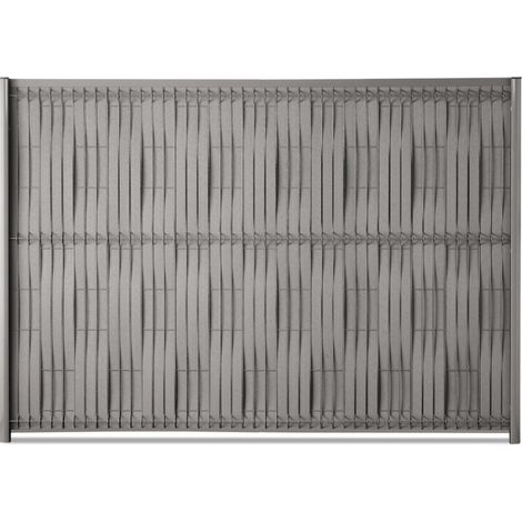 Kit de ocultación composite trenzado Universal - Gris Cuarzo 2,5m largo x 1,75m de altura (1/2)