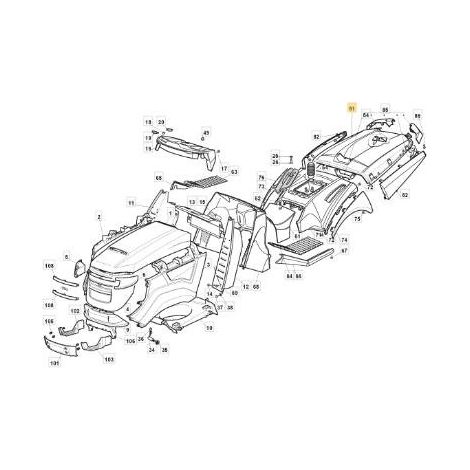 COPERTURA SACCO TCX GIALLO 122410 05/06 ORIGINALE STIGA - 325110308/0