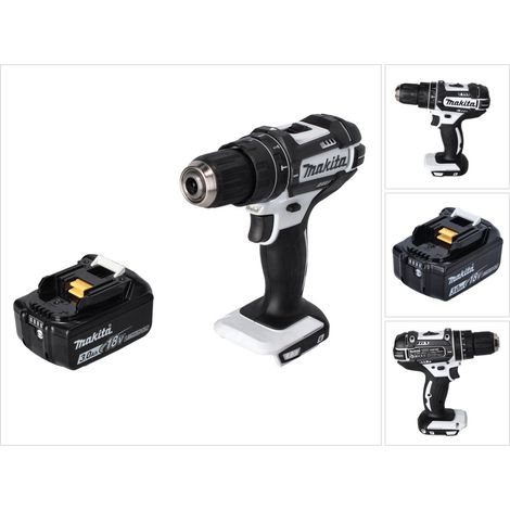 Makita DHP 482 F1 W Perceuse-visseuse à percussion sans fil 18 V 62 Nm + 1x Batterie 3,0 Ah - sans chargeur (1/5)