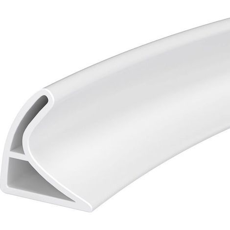 Pair Bande étanche en silicone pour évier, bande étanche de douche pliable, bande étanche de cuisine (blanc, 100 cm)
