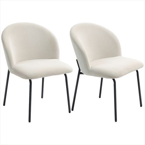 Banc de salle à manger Lot de 2 chaises de repas en velours (1/5)