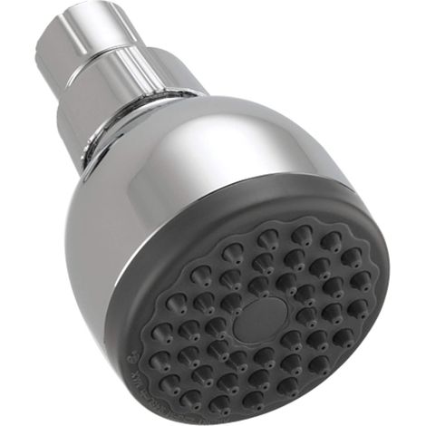 Pommeau de douche fixe haute pression - Pommeau de douche économe en eau avec rotule en laiton rotative, buse anti-obstruction et facile à nettoyer, finition chromée, convient aux dortoirs, écoles, ap (1/4)