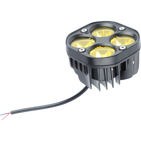 Phare avant LED 40 W pour moto, projecteur à lumière jaune, étanche, adapté aux véhicules tout-terrain et aux voitures. (1/5)