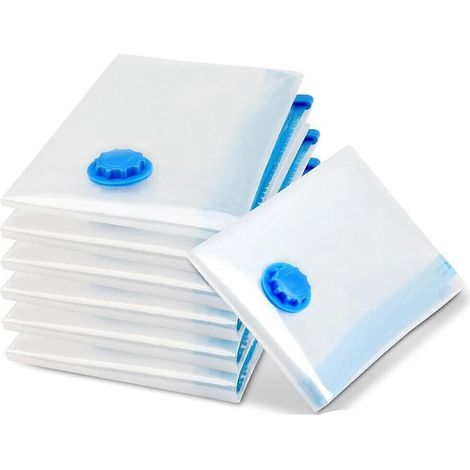 Sacs de rangement sous vide pour vêtements, sacs de rangement sous vide 50 x 70 cm pour couettes, oreillers et linge de lit, sacs de voyage, lot de 2 sacs de rangement sous vide de voyage.-AquaForge (1/4)