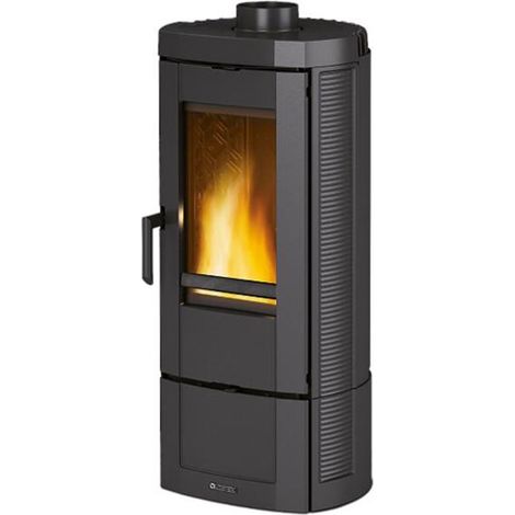 Poêle à bois fonte 6.6kw noir antracite - Nordica Extraflame - CANDYLEAN