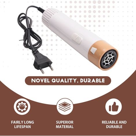 1 ensemble. Couleur : Or. Matériaux : ABS et alliage d'aluminium écologique. Norme européenne AC220V. Brosse à cheveux électrique 5 en 1.