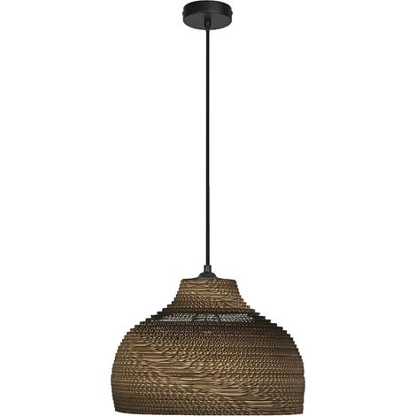[GEBRAUCHT] B-Ware Osram Hängeleuchte Pendelleuchte Lampe Braun ø 36 Cm Wellpappe E27