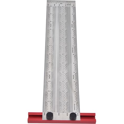 Silbernes T-Lineal aus Edelstahl, Messwerkzeug für Holzbearbeitung, Positionierlehre, 30,5 cm (12 Zoll) (1/5)