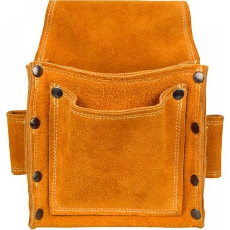 Leather Pouch Tool Organizer Bag for Carpenters Electricians Organizer Thick Pocket Tool Pouch Drill Case for DIY Builders Carpenters (1/4)