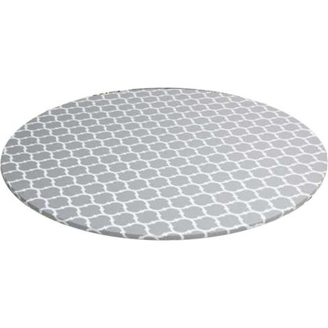 Nappe Ronde Étanche en PVC avec Bord Élastique Housse de Table Intérieur Extérieur