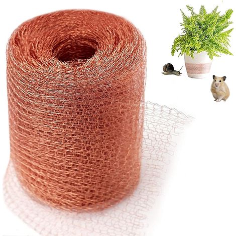 Treillis Cuivre - Maille Flexible 6 M - Pour Protection Jardin Potager Contre Limaces Escargots Souris - 1 Pièce