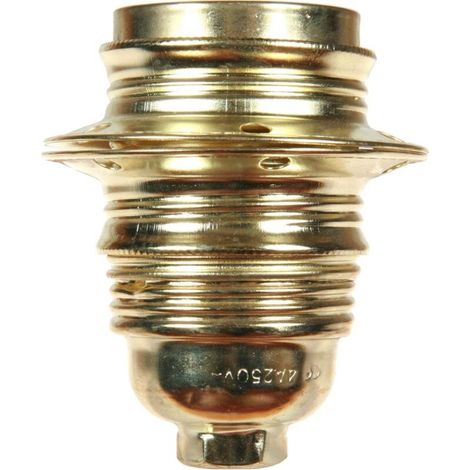 Douille E27 - Laiton - Raccord Fileté 10 mm - Pour Éclairage Intérieur - Avec 2 Bagues Ø 54 mm (1/5)