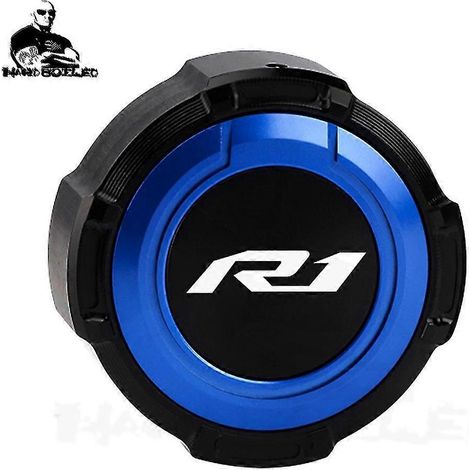 Für Yamaha R1 YZF R1 YZFR1 R1S 2009–2022 2023 Motorradzubehör: Bremsflüssigkeitsbehälterdeckel für Vorder- und Hinterradbremse – 1 Stück, blau (1/5)