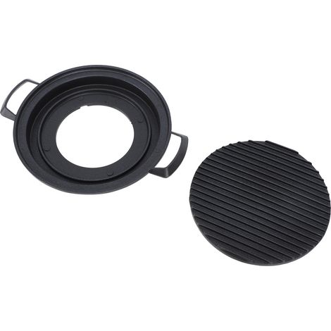 Mini barbecue Hibachi japonais en alliage d'aluminium, style japonais, à poser sur une table, petit format, portable, à charbon de bois, rond. (1/5)