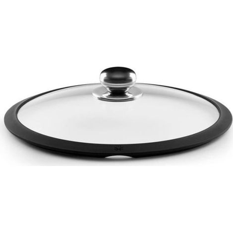 Couvercle vendu seul Castey - T18 - TAPADERA DE Cristal DE 18 CM ARO DE SILICONA POMO INOXIDABLE
