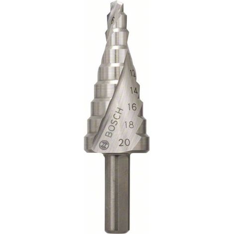 Bosch HSS Stufenbohrer 4-20 mm 9 Stufen 2608597519 3-Flächen-Schaft (1/5)