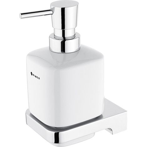 Céramique Distributeur De Savon, Avec Fixation Chrome,maya Nimco (1/5)