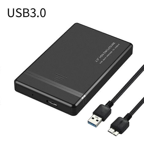 Tragbares externes 2,5-Zoll-Festplattengehäuse mit USB 3.0 Typ-C für SSDs, kompatibel mit USB 2.0/3.0, ultradünnes Gehäuse für mobile Datenspeicherung