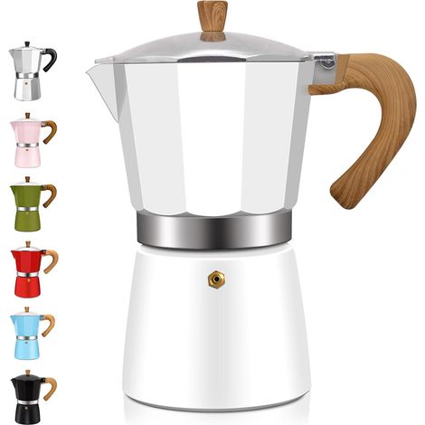 3 Tasse Aluminum Espresso Stovetop Moka Pot Express Coffee Maker Percolator Italian Classic Mocha Coffee Machine for Italian and Cuban Cafe Brewing for Home (1/5)