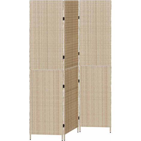 Paravent Beige 147 x 180 cm polyrotin