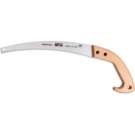 Segaccio Bahco per potatura a lama curva 35 cm manico in legno (1/2)