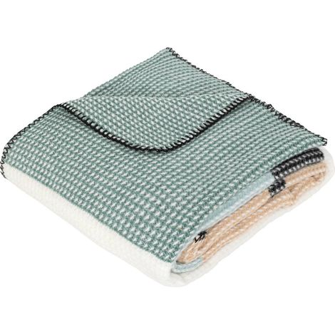 Plaid Owen Streifen Blau 130x180cm - Atmosphera créateur d'intérieur (1/3)