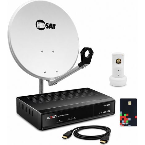 HDSAT Pack parabole 60 cm + LNB + Décodeur TNTSAT (ASTRA) + HDMI