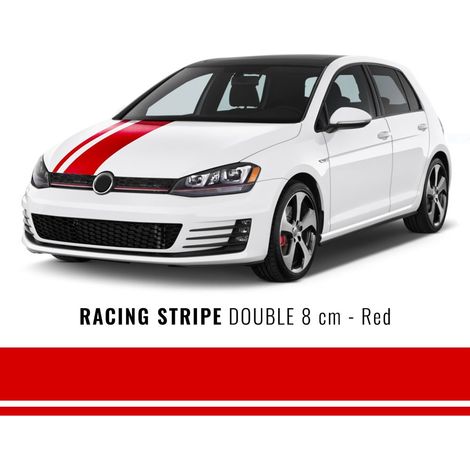 Stripes Strisce Adesive per Auto 2 Fili - Colore: ROSSO - Dimensione: 80 MM
