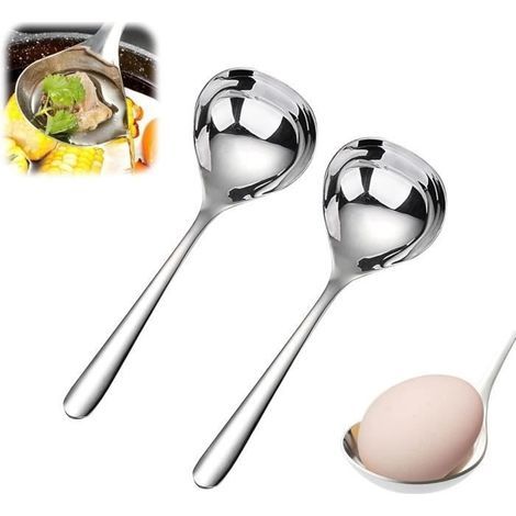 Küchenkelle 20,5 cm - Ergonomisch - Korrosionsbeständig - 2 Stück (1/4)