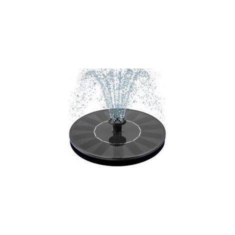 Fontaine solaire flottante pour bain d'oiseaux 1 W, avec 6 buses, pour jardin, étang, piscine et extérieur (1/5)